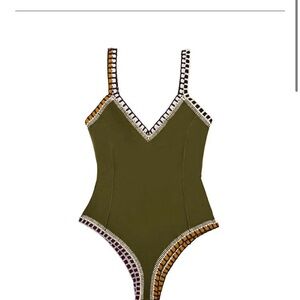 Kiini wren scoop back maillot - size small
